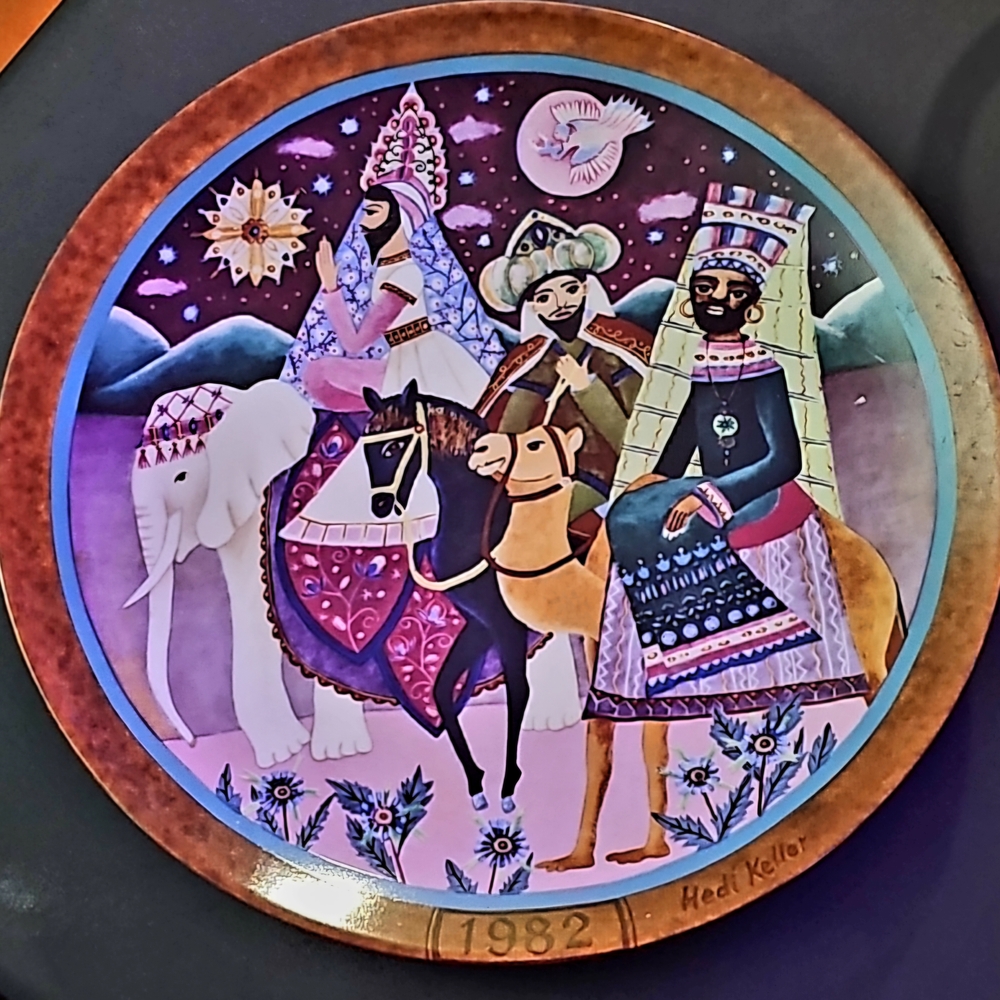 1982 Konigszelt Bavaria The Three Kings Holiday Decor Plate with Vibrant Colors